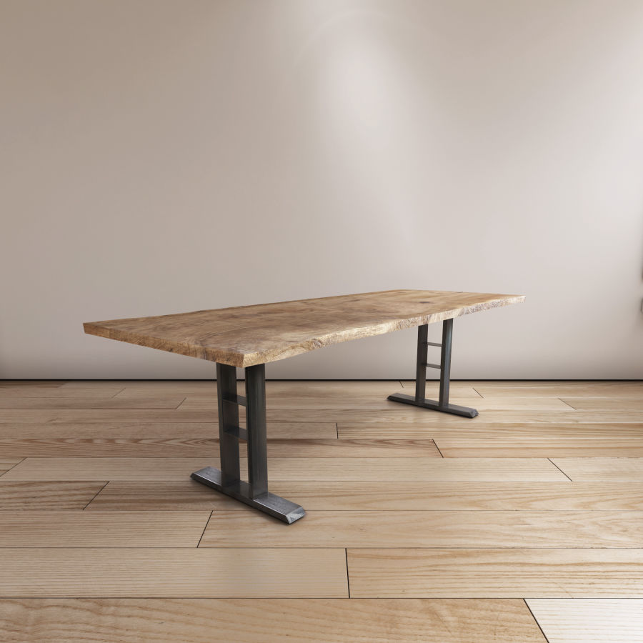 tavolo in legno e metallo